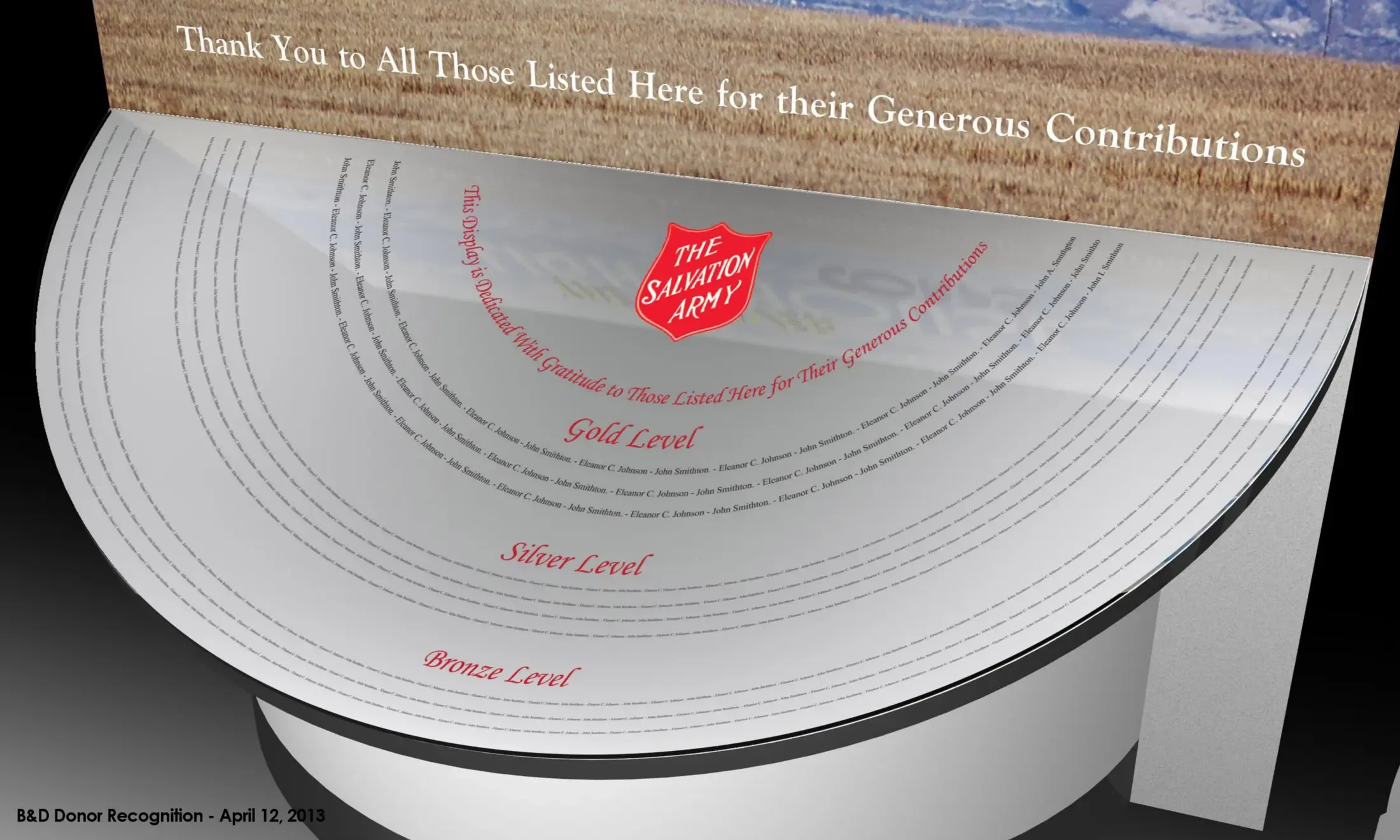 Detail of the curved donor recognition surface.