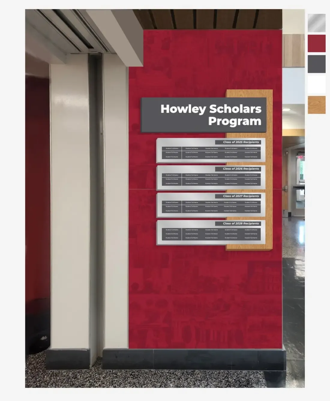 Howley Scholars concept 01 — dimensional banding.