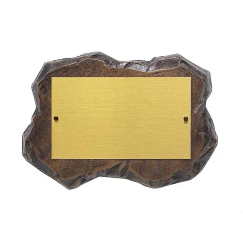A B&D engraved donor recognition rock plaque.